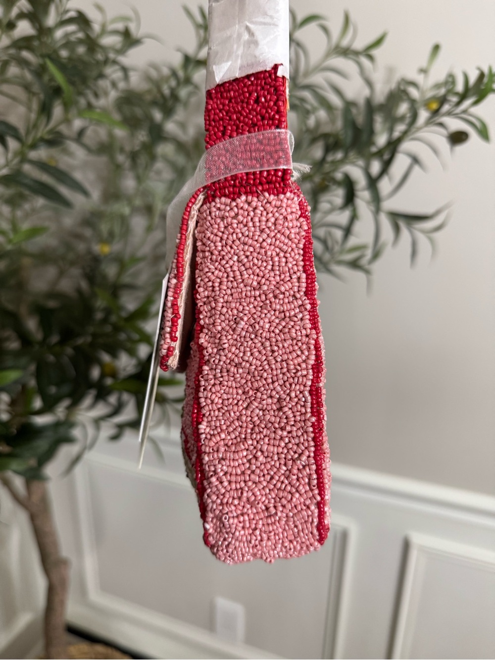 MADE IN INDIA beaded apple shoulder bag - Picture 4 of 6